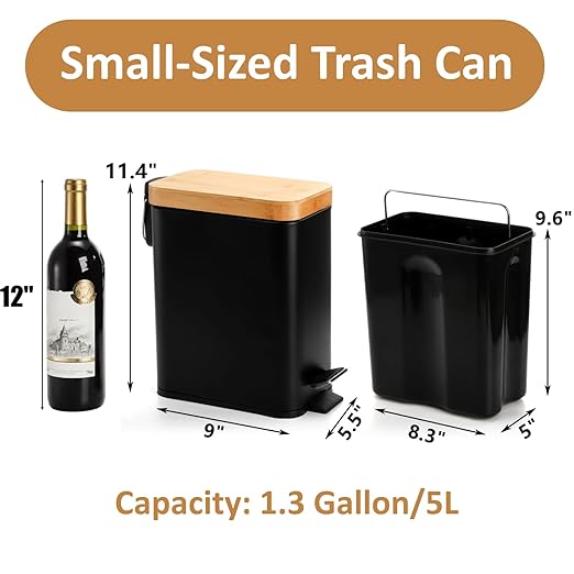 Peohud 1.3 Gallon Step Trash Can - Image 2