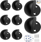 8 Pack Door Stoppers Self Adhesive Floor Mounted Door Stops No Drill Rubber by Gudui