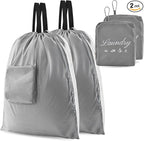 2 Pcs Travel Laundry Bags, JHX Dirty Clothes Organizer【Upgraded】with Handles by JHX