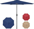 Simple Deluxe 9' Patio Umbrella Outdoor Table Market Yard Umbrella with Push Button Tilt/Crank by SimpleDeluxe