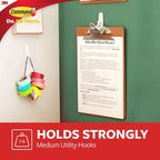 Command Medium Utility Hooks, 9 Wall Hook and 12 Strips, Damage-Free Hanging - Image 3