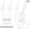 VIS'V Coat Hooks Wall Mount, Metal Self Adhesive 3 Prong Coat Hanger Hooks by VISV