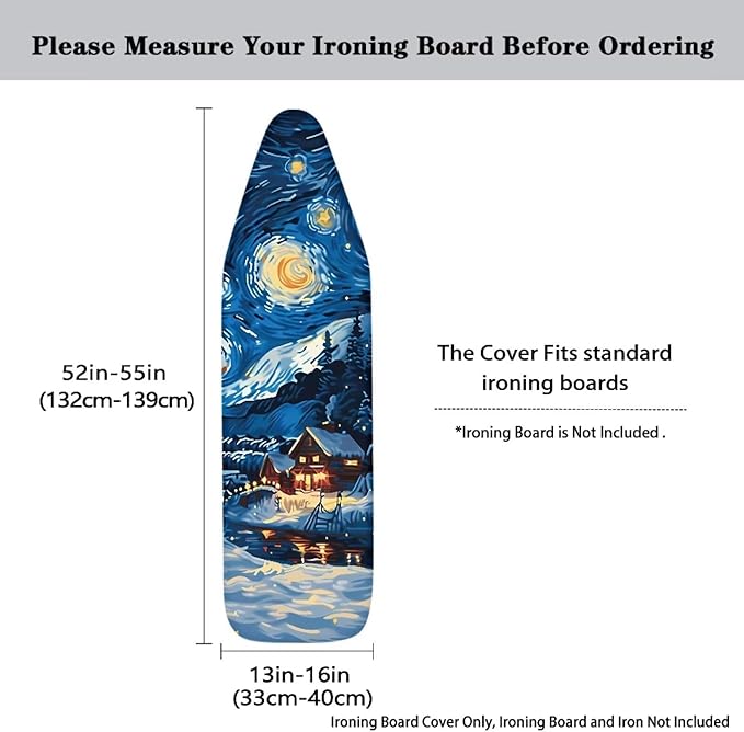 Starry Sky Design Ironing Board Cover and Pad Washable 15x54 Full Size Thick - Image 5
