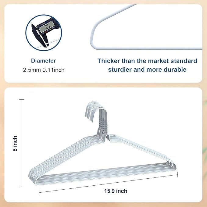 SPECILITE Wire Metal Clothes Hangers Bulk 150 Pack - Image 2