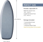 SheeChung Ironing Board Cover and Pad 18"x49", Extra Thick Padding and Cotton - Image 2
