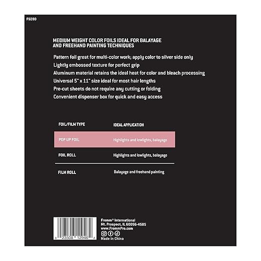 Fromm Pop Up Hair Foils, Cosmetology Supplies, Hairstylist Essentials, - Image 5