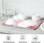 Christmas Forest with Snow Falling Santa Dish Drying Mat - Image 7