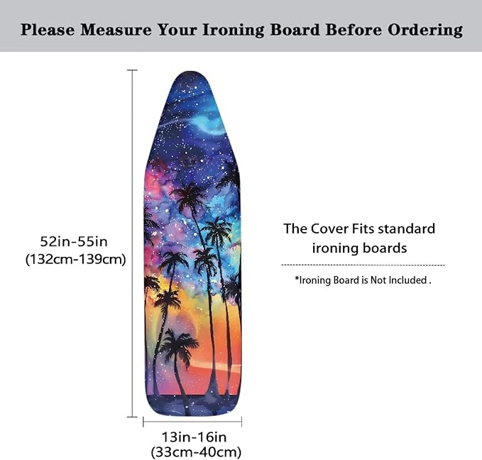 Tropical Palm Tree Ironing Board Cover and Pad Standard Size Padding Decorative - Image 5