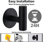 Adhesive Hooks Heavy Duty Wall Hooks Stainless Steel Waterproof Shower Hook - Image 4