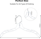 VWV 24pcs Clear Plastic Non-Slip Heavy Duty Hangers - Image 2