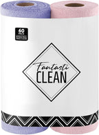 Fantasticlean Microfiber Cleaning Cloth Roll -60 Pack, Tear Away Microfiber by Fantasticlean