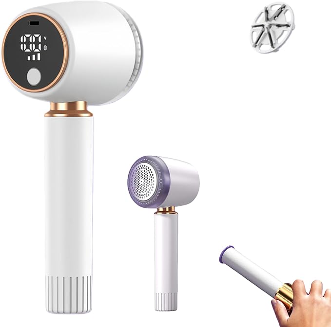 New Fabric Shaver and Lint Remover 2-in-1, Rechargeable Electric Clothes - Image 2