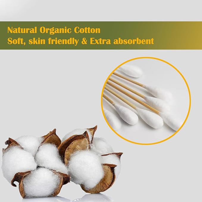 6 Inch Long Large Size Cotton Swabs 100PCS, Bamboo Sticks & Highly Absorbent - Image 3