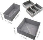 Drawer Organizer Set of 4 Light Grey - Image 7