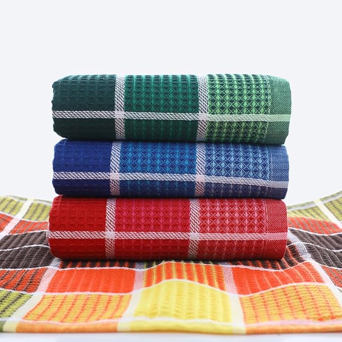 Bright Large Kitchen Towels, 16 Inch x 26 Inch Buffalo Check Dish Towels - Image 8