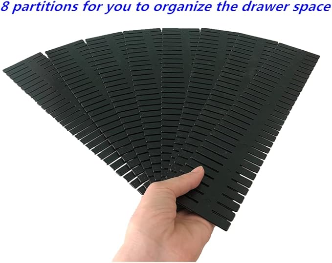 8pcs DIY Plastic Drawer Organizer Adjustable Drawer Dividers - Image 3