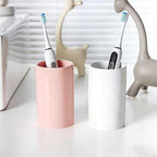 White Toothbrush and Toothpaste Holder, Ceramic Electric Toothbrush Holders - Image 3