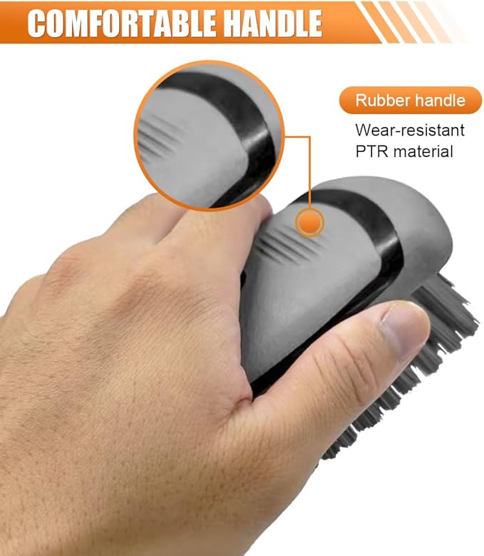 Car Carpet and Upholstery Cleaning Brush, Stiff Bristle Car Detailing Carpet - Image 4