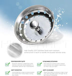 Highcraft FAUC97333-2 Kitchen Sink Basket Strainer Replacement - Image 8