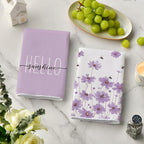 Artoid Mode Purple Flowers Bee Hello Sunshine Summer Kitchen Towels Dish Towels - Image 3