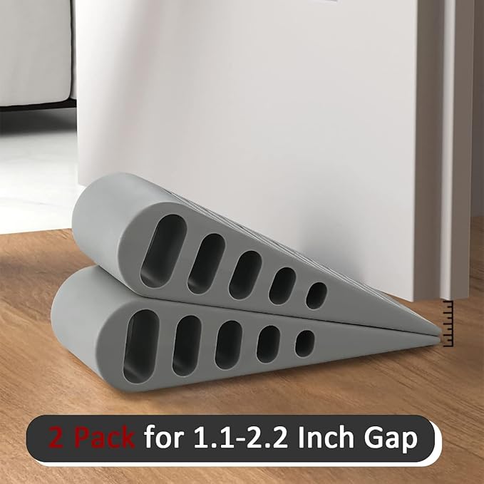 JQK Rubber Door Stopper Wedge, Wooden Floor, DSB61-GY-P4 - Image 7