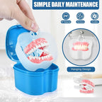 2 Pack Denture Bath Case Cup Box Holder Storage Container - Image 4