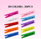 Clothes Pins, Colored Clothespins 50 PCS 2.9" Natural Birchwood Close Pins - Image 5