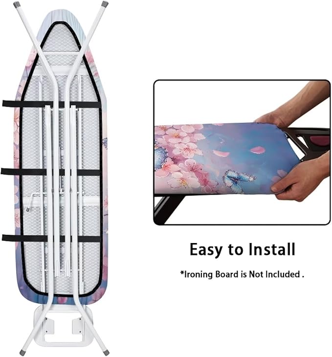 Cherry Blossom Butterfly Padding Ironing Board Covers Easy to Install Stain - Image 4