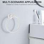 SetSail Towel Holder for Bathroom Wall White Towel Ring Stainless Steel Hand - Image 7