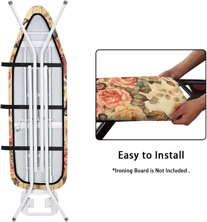 ZDCUSTOM Flower Butterfly Tabletop Ironing Board Cover Standard Ironing Board - Image 4