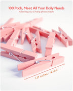 Clothes Pins Wooden Pink Colored Clothespins - Image 9