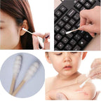 800 Count Natural Wood Stick Cotton Swabs - Image 3