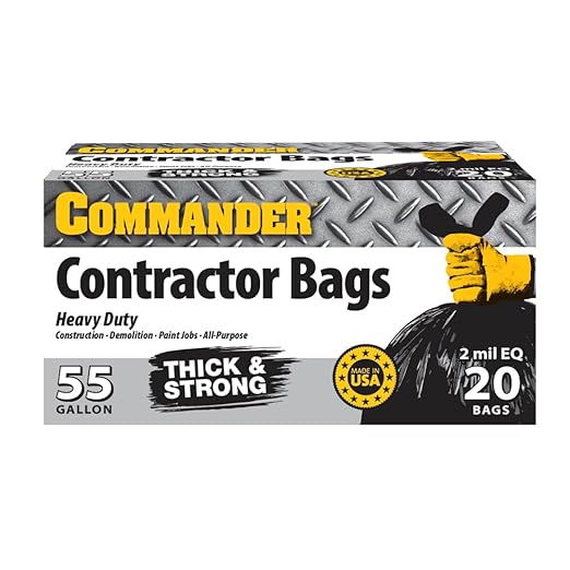 Commander 55 Gallon 2 MIL Heavy Duty Contractor Bags by Commander