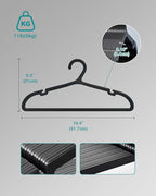 100 Pack Clothes Hangers, Non Slip Plastic Coat Hangers, Space Saving Hangers - Image 7