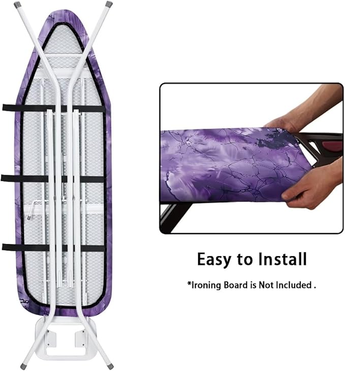Purple Ironing Board Pad and Cover Standard Ironing Board Cover Scorch and - Image 4