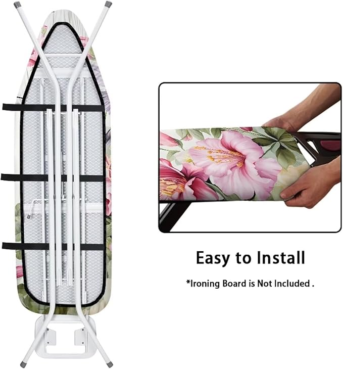 ZDCUSTOM Flower Hummingbird Ironing Board Cover Iron Board Cover Large Fits All - Image 4