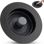 Universal 3 in 1 Kitchen Sink Drain Strainer Stopper Combo, Anti-Clog and Easy by Greatcomfortathome