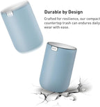 EKO Mini Desk Trash Can with Swing-Top Lid 0.4 Gallon Small Table Round - Image 7