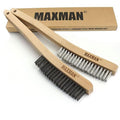 MAXMAN Wire Brush, Heavy Duty Carbon Steel and Stainless Steel Wire Brushes by MAXMAN