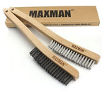MAXMAN Wire Brush, Heavy Duty Carbon Steel and Stainless Steel Wire Brushes by MAXMAN