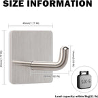 Livabber Adhesive Towel Hooks, 304 Stainless Steel Self Sticky Wall Hooks - Image 2