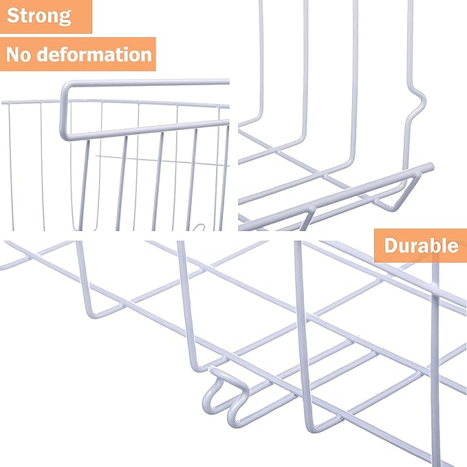 Lonians 2-Pack Under Shelf Hanging Storage Baskets - Image 3