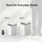 2 Pack Automatic Bathroom Trash Can 2.6 Gallon Smart Touchless Motion Sensor - Image 2