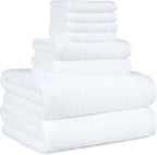 Amazon Basics 100% Cotton Lightweight Quick-Dry Bath Towel Set by AmazonBasics