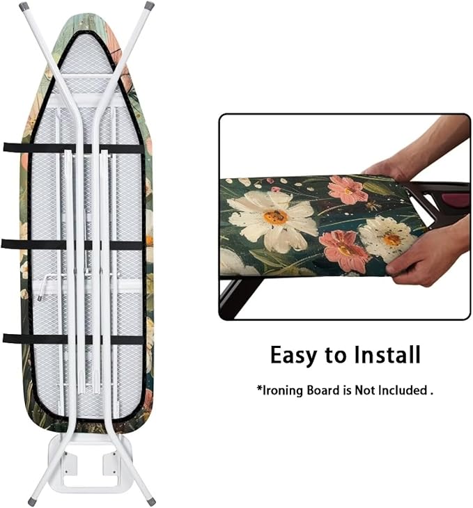 Daisy Prints Ironing Board Padded Cover Dust Covers Stretchable Iron Board - Image 4