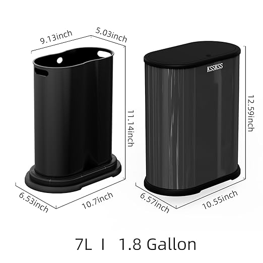 1.8 Gallons Small Stainless Steel Trash Can - Image 5