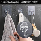 ZESLMG Adhesive Wall Hooks for Hanging, 48 Pack Self Sticky Hooks Heavy Duty - Image 5
