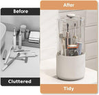 Toothbrush Holder with Cover 360 Rotating 4 Compartments Bathroom Toothpaste - Image 7