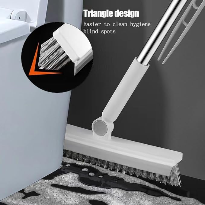 Floor Scrubbing Brush with 57" Adjustable Long Handle, 3 in 1 Living Grout - Image 8