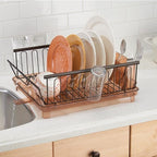 mDesign Large Modern Kitchen Countertop, Sink Dish Drying Rack - Image 3
